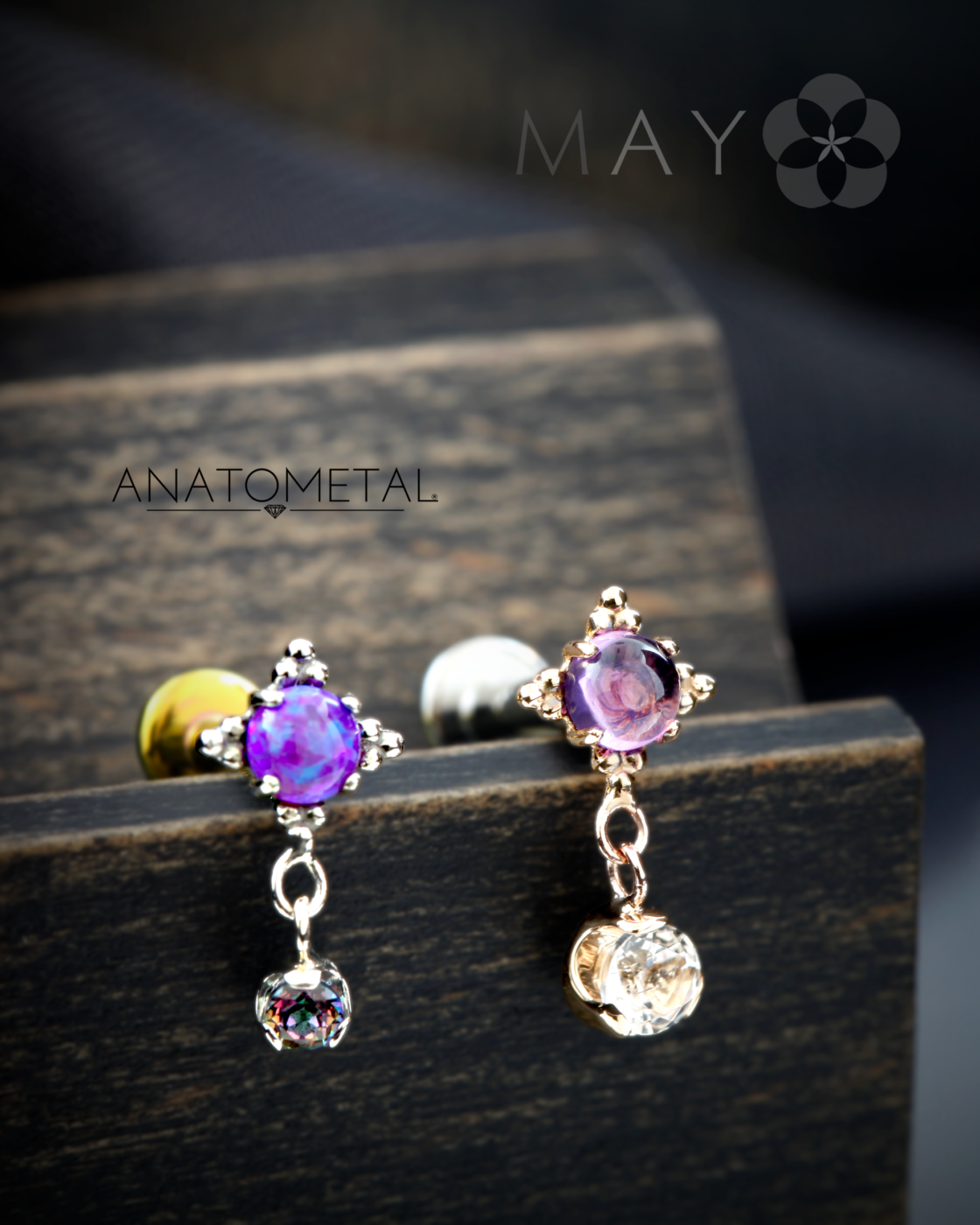 Instagram インスタグラム 1 ジア+プロングファセット ダングルエンド