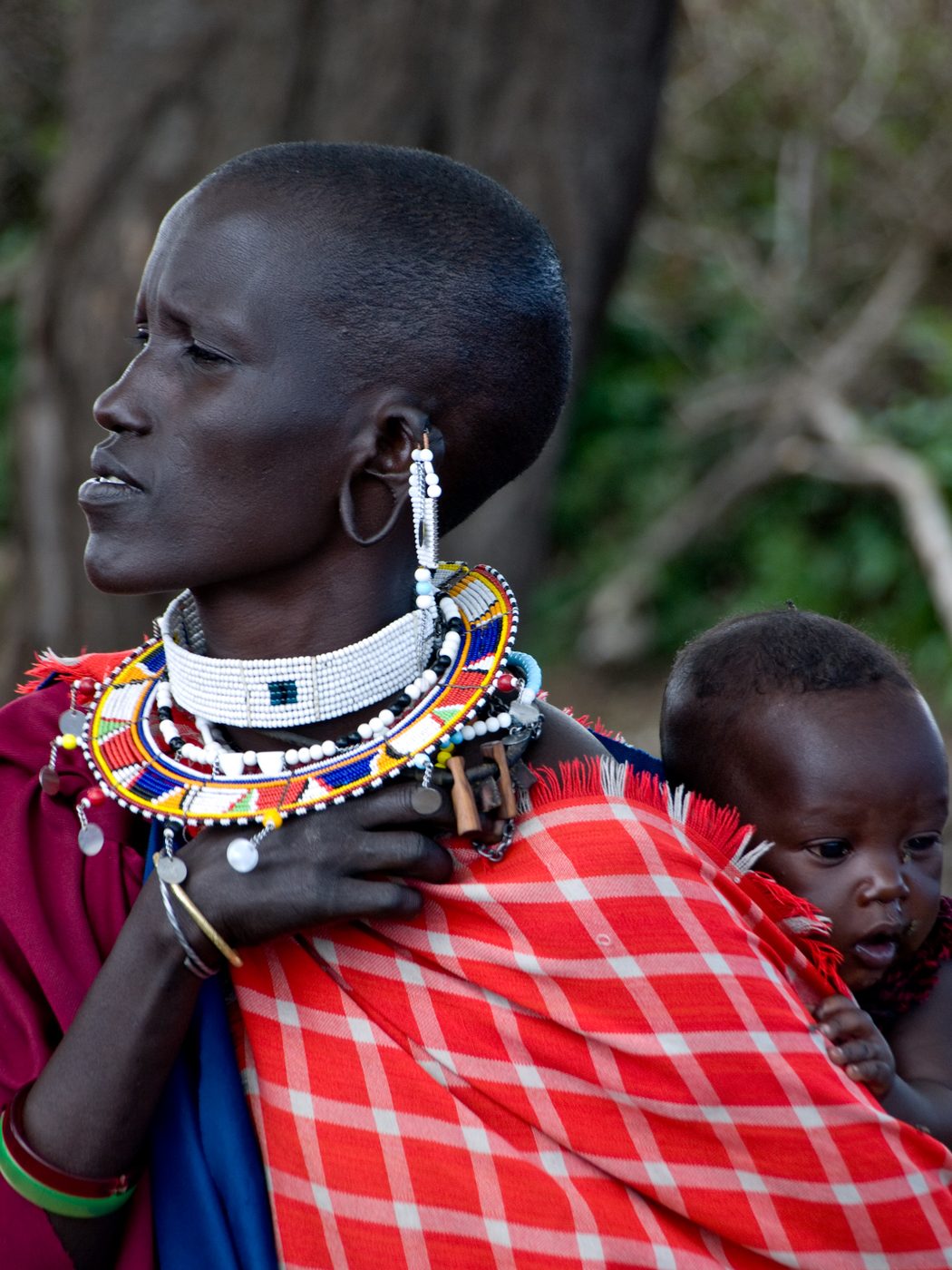 Masai woman child