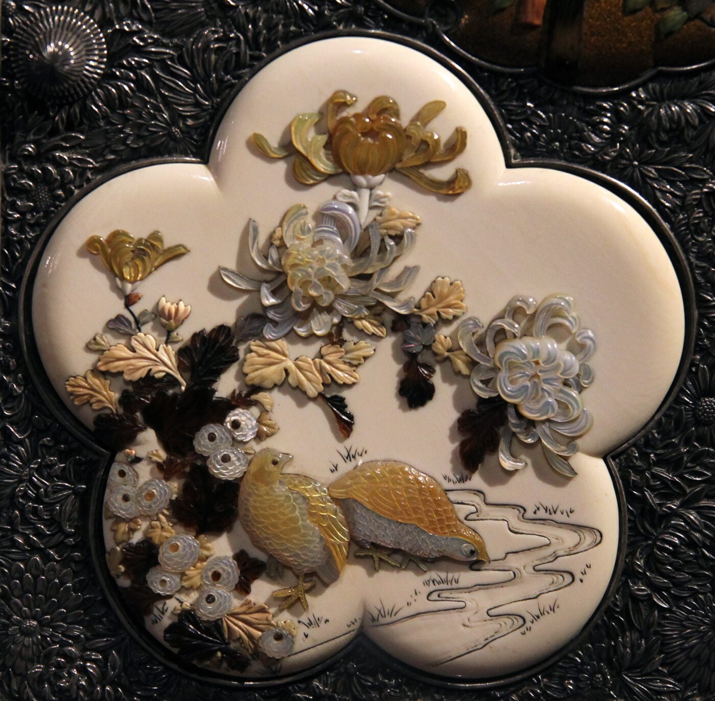 Musee Guimet MNAAG Expo Meiji Cabinet Kodansu Detail Khalili collection 13012019 0298