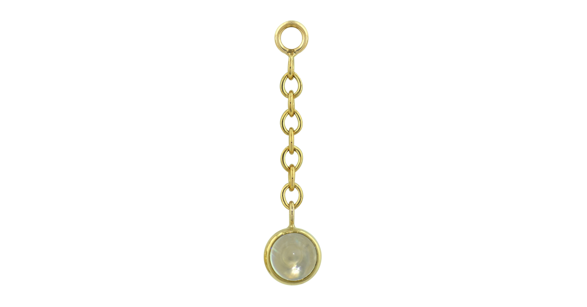 Bezel Cabochon Drop Charm