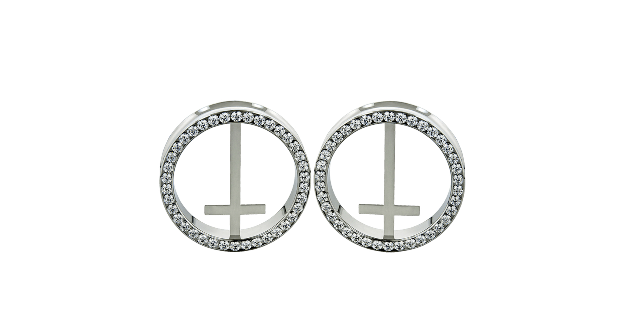 Gemmed Cross Eyelets