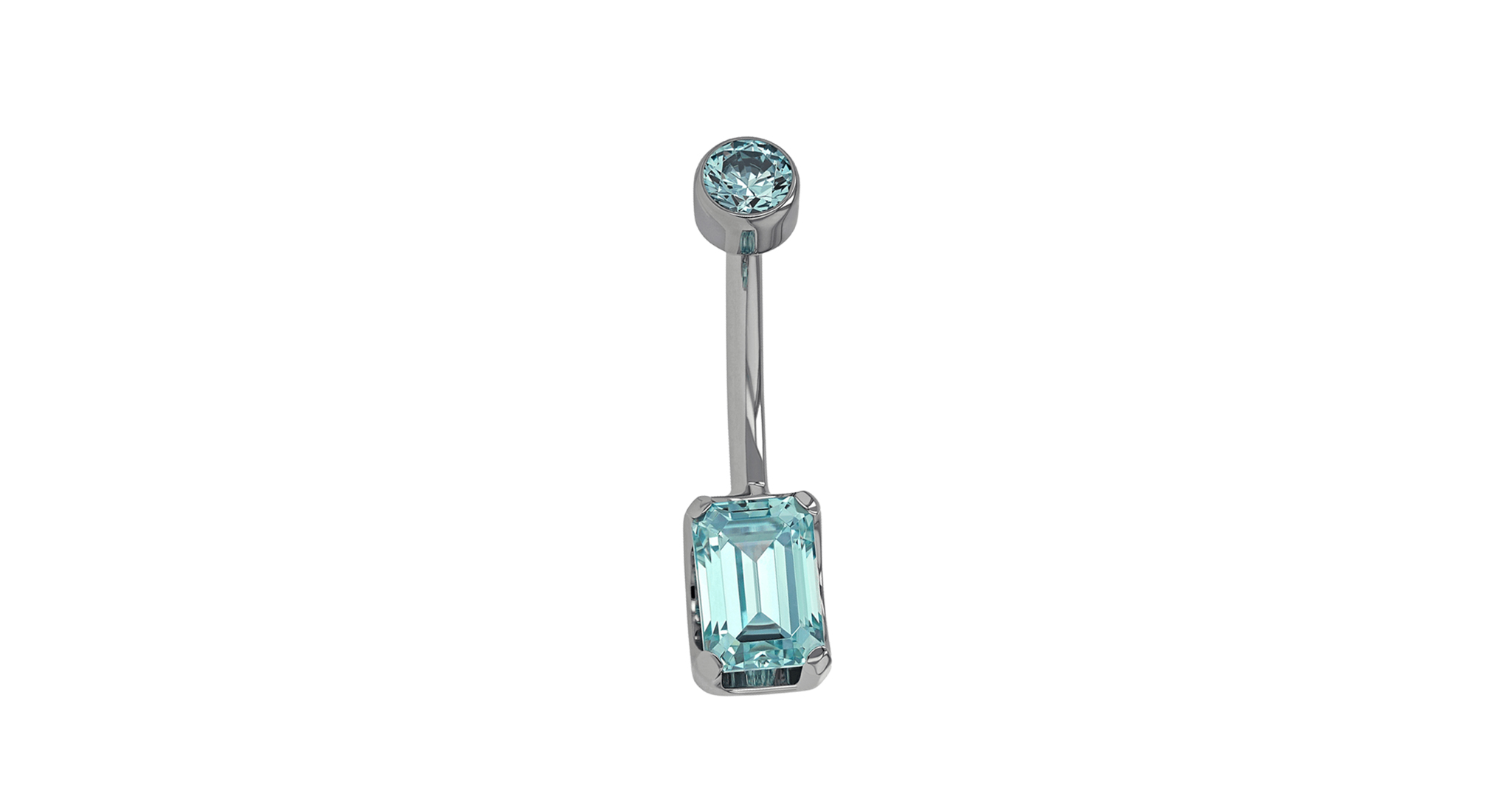 Emerald-cut Navel Curve Top