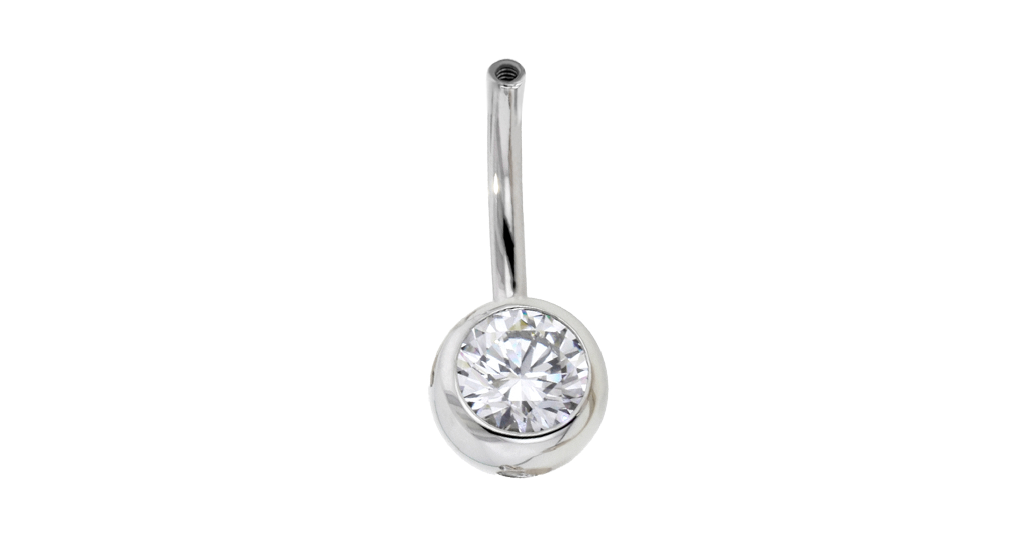 Gemmed Ball Navel Curve Base