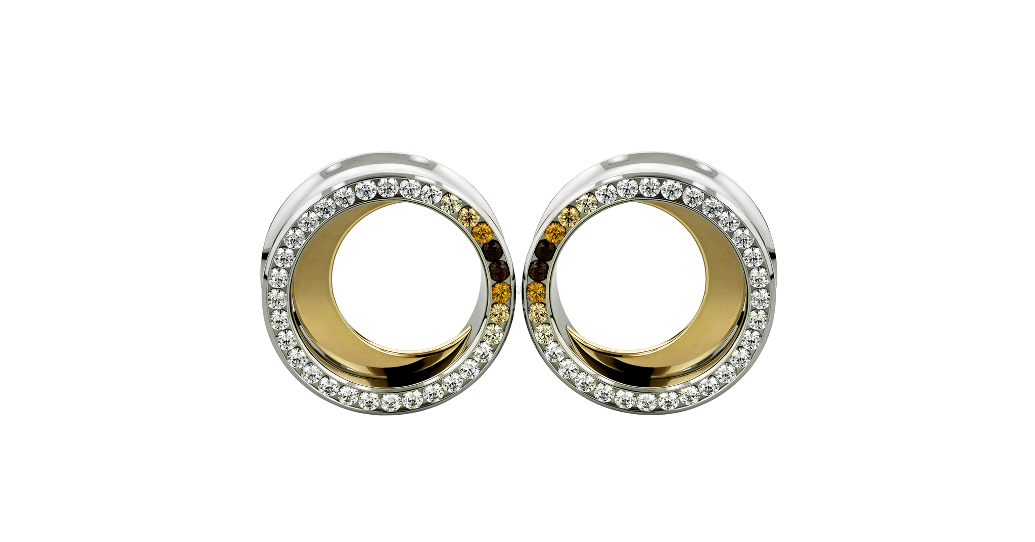 Gemmed Crescent Moon Eyelets