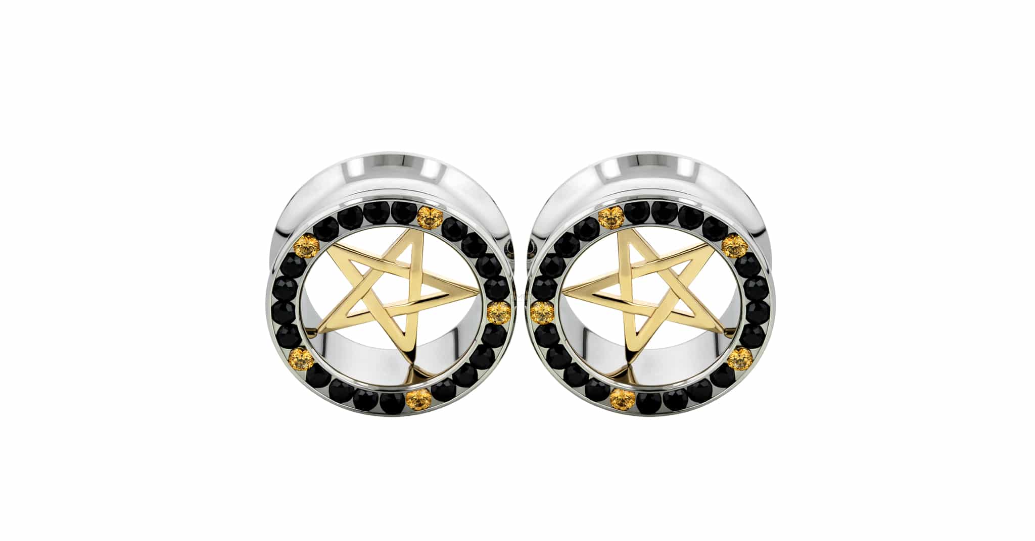 Gemmed Pentagram Eyelets