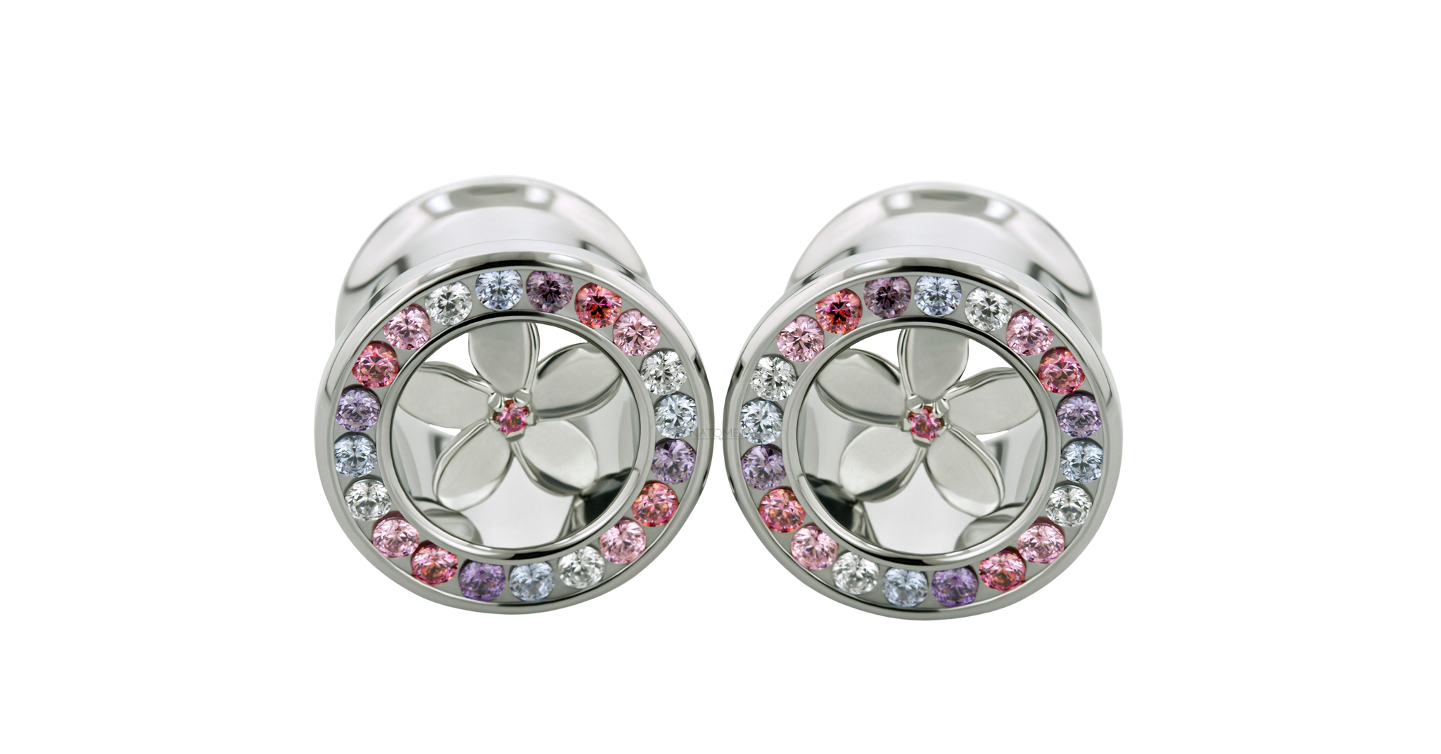 Gemmed Plumeria Eyelets