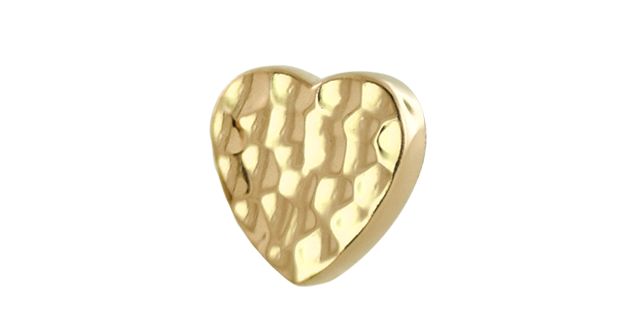 Hammered Gold Heart Ends