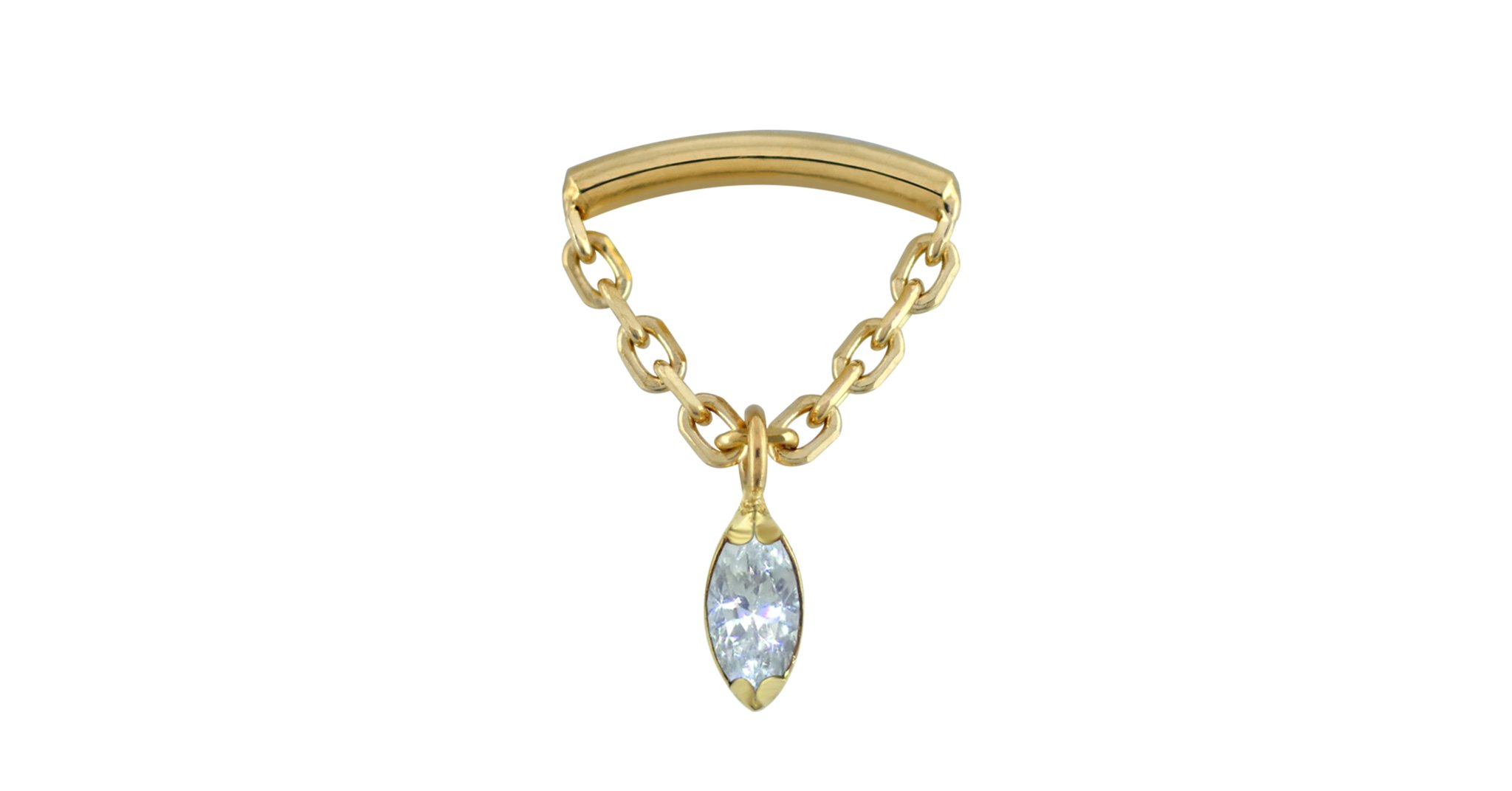 Helix Drape with Marquise Charm Ends