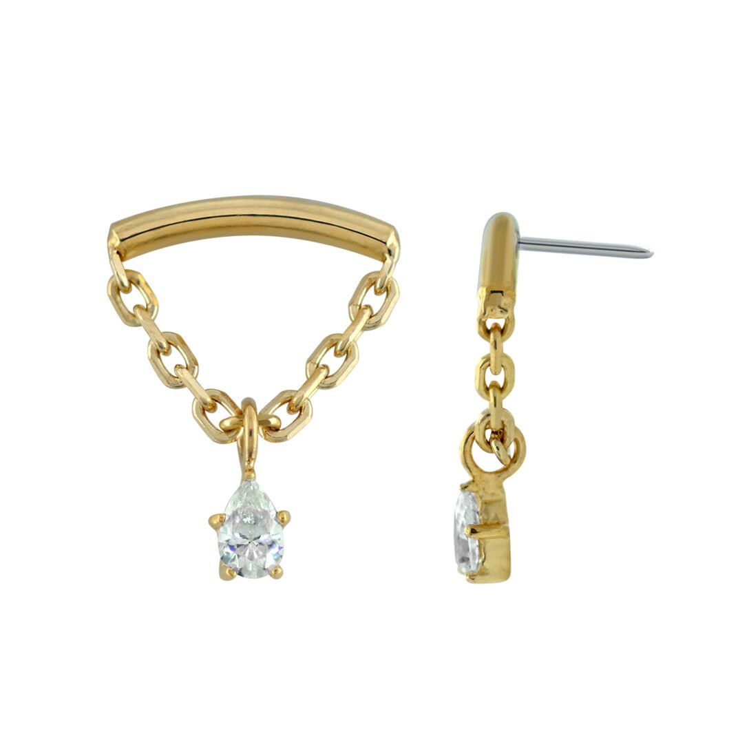 ピアス部位別ジュエリーガイド:耳 9 Helix Drape Charm Ends