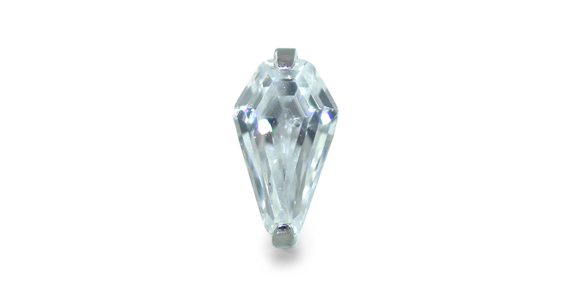 NM Coffin-cut Prong-set Gem End