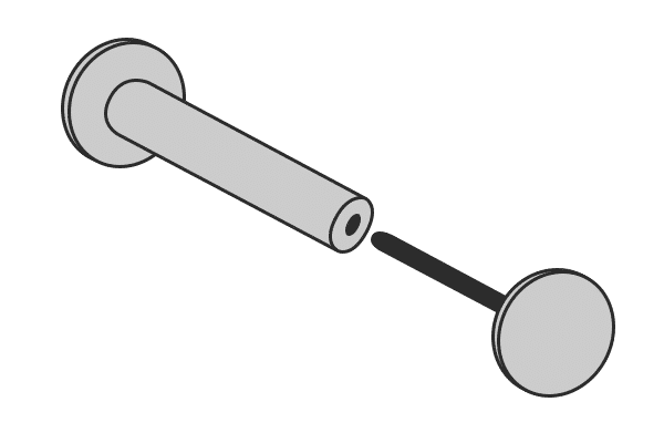 ボディピアスジュエリー:バーベル入門 12 Pushpin Style