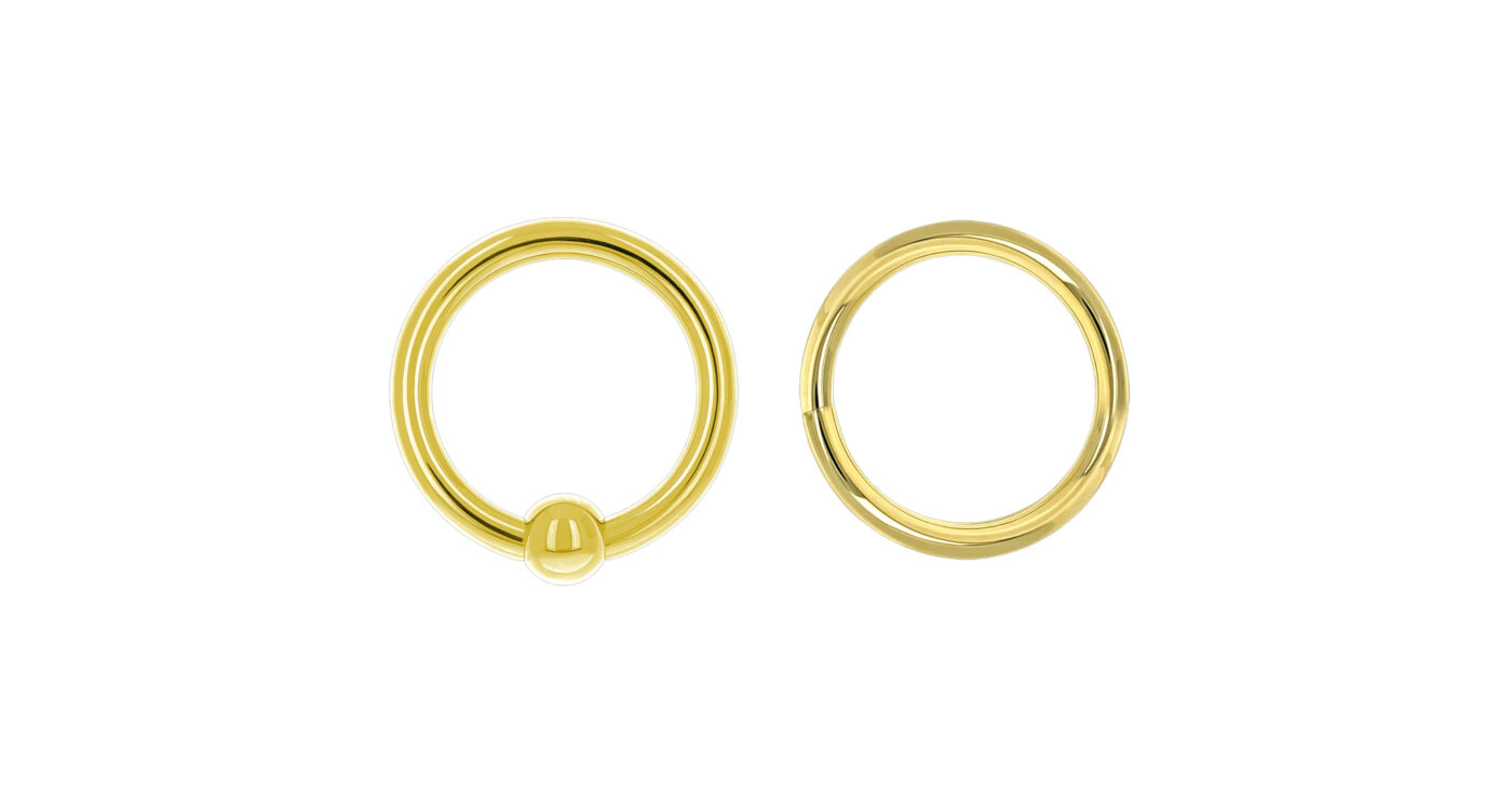 ボディピアスジュエリー:リング入門 2 Anatometal Rings Top