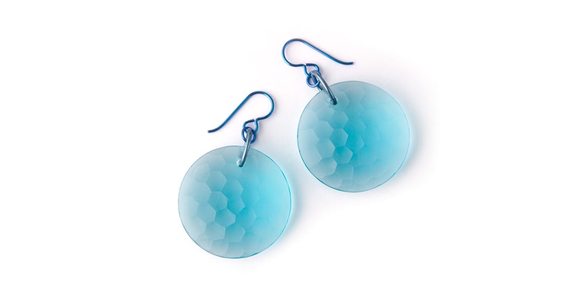 solid eclipse martele earrings turquoise top