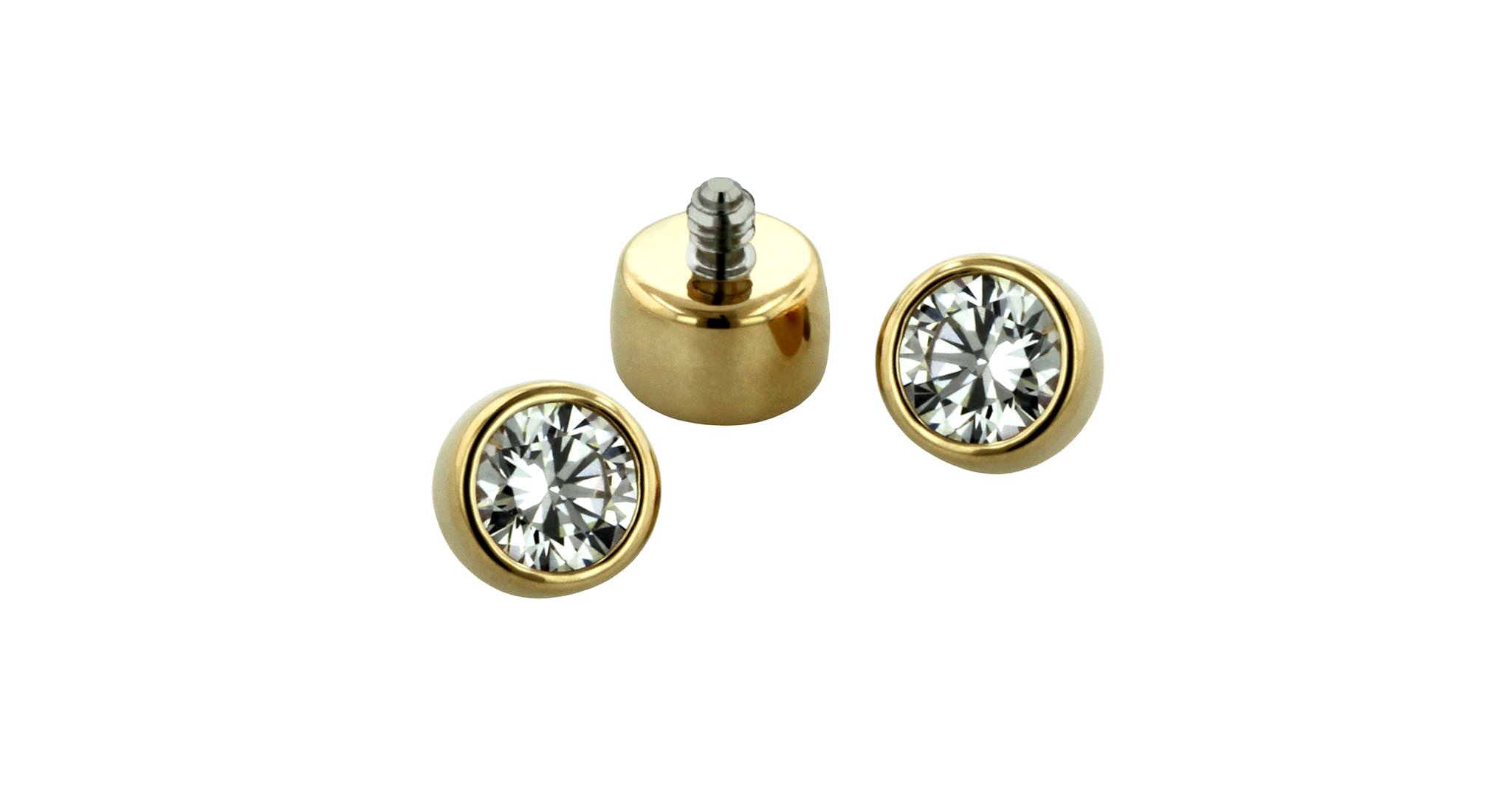 Threaded Bezel Set Gem Ends